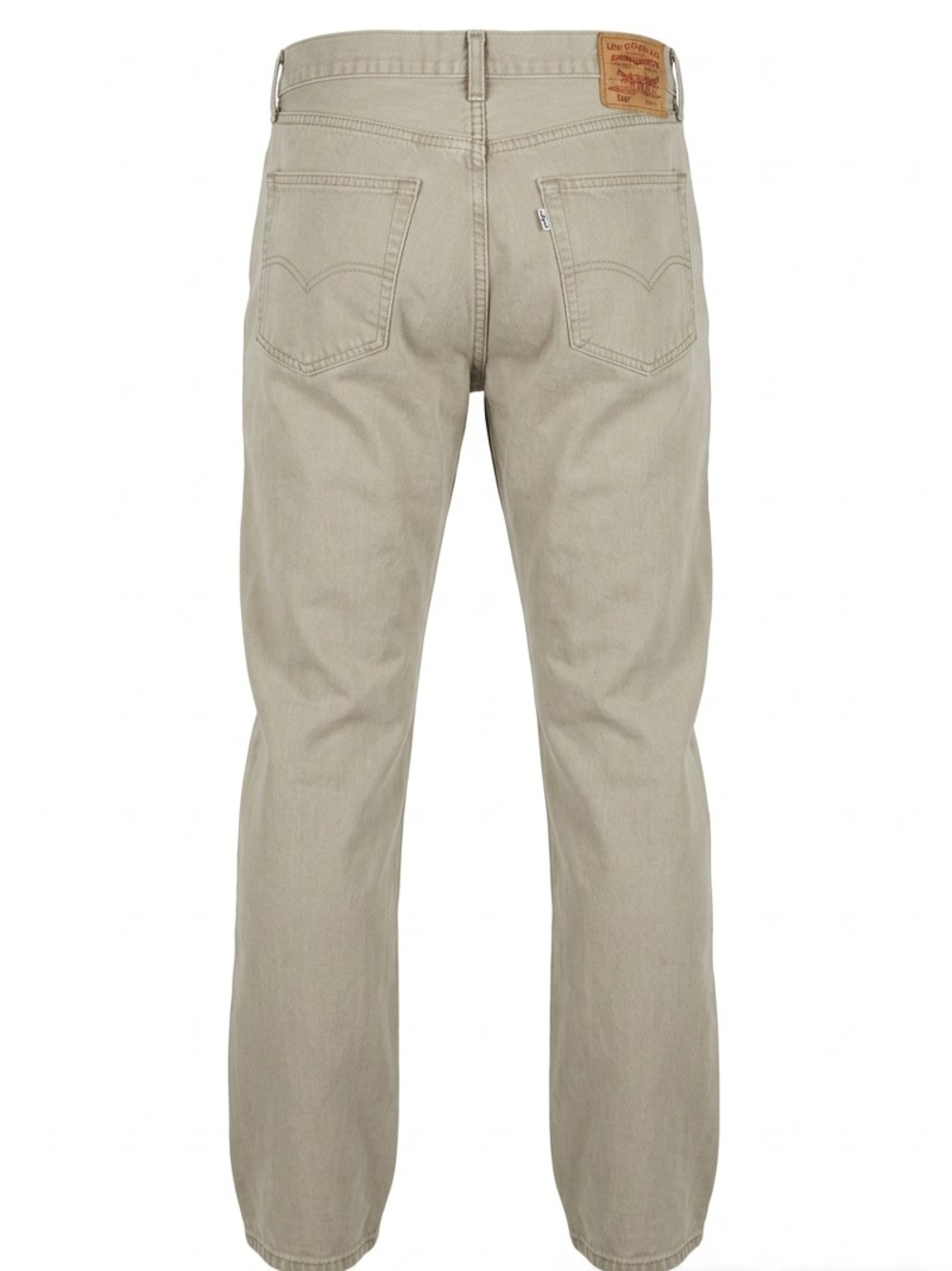 Levi's Men’s Straight Fit Jeans in Light Khaki Denim 36×34